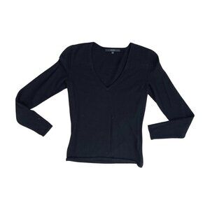 Gucci black v neck wool sweater size XS